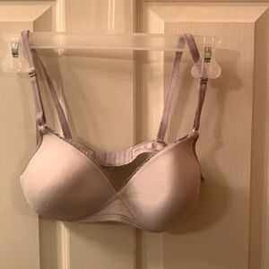 32B Cute Lilac Trim Soft Cup Bra